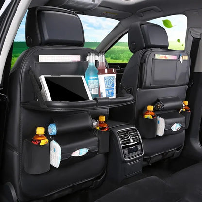 Car Seat Back Organizer with Foldable Table!